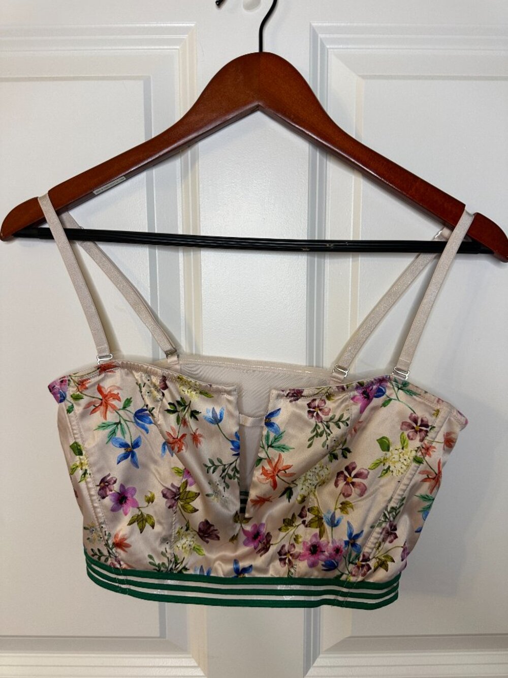 Victoria's Secret Very Sexy Floral Satin Longline Bustier Corset Bra